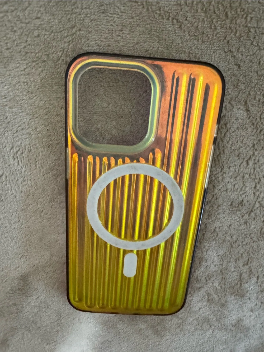 Iridescent Yellow MagSafe-Compatible Phone Case